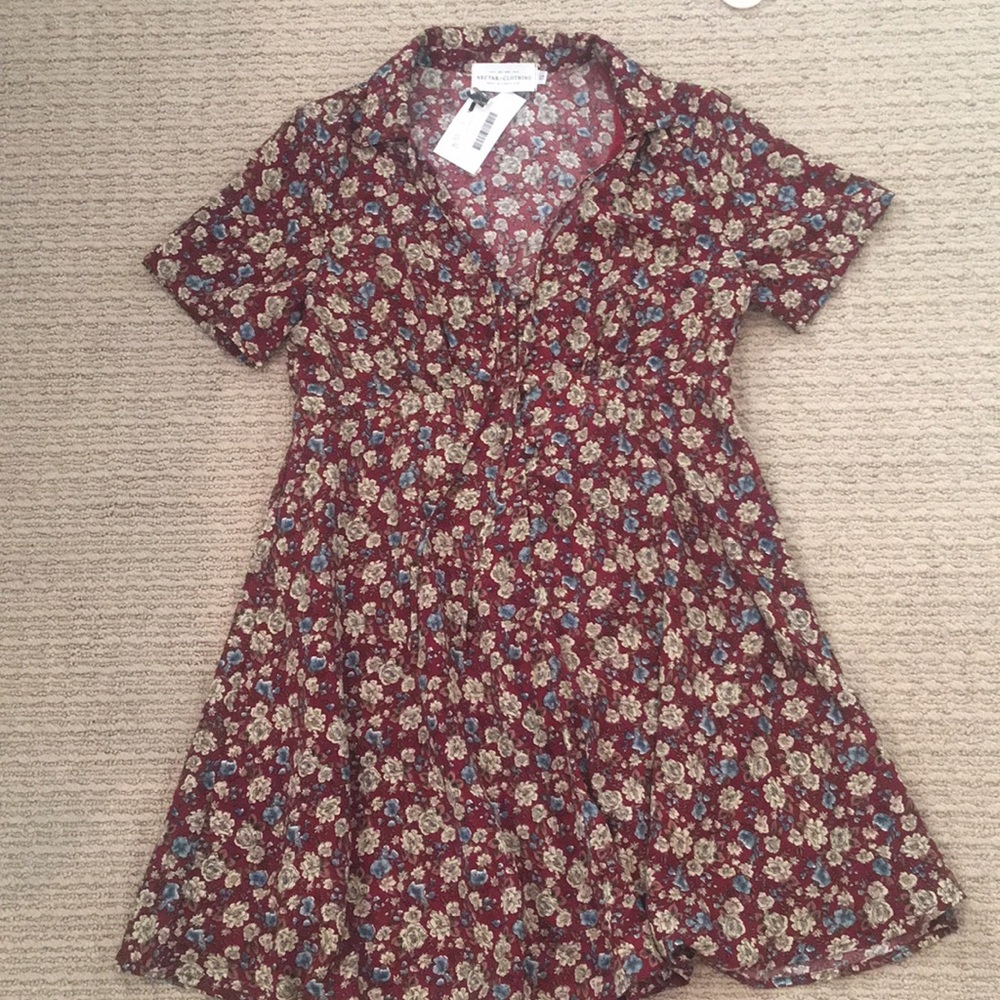 Red floral dress